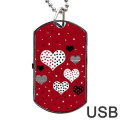 Harts Dog Tag Usb Flash (one Side) by Valentinaart