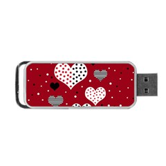 Harts Portable Usb Flash (one Side) by Valentinaart