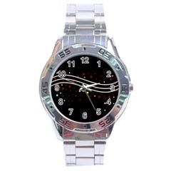 Elegant Abstraction Stainless Steel Analogue Watch by Valentinaart