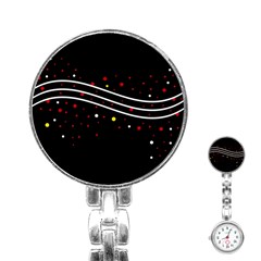 Elegant Abstraction Stainless Steel Nurses Watch by Valentinaart