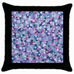 Decorative Bubbles Throw Pillow Case (black) by Valentinaart