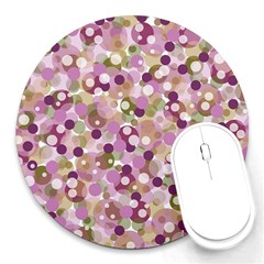 Colorful Bubbles Round Mousepads by Valentinaart