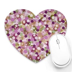 Colorful Bubbles Heart Mousepads by Valentinaart