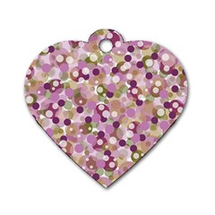 Colorful Bubbles Dog Tag Heart (one Side) by Valentinaart