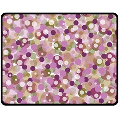 Colorful Bubbles Double Sided Fleece Blanket (medium)  by Valentinaart