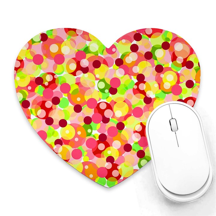 Playful bubbles Heart Mousepads