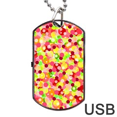 Playful Bubbles Dog Tag Usb Flash (two Sides) by Valentinaart