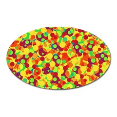 Bubbles Pattern Oval Magnet by Valentinaart