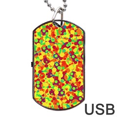 Bubbles Pattern Dog Tag Usb Flash (one Side) by Valentinaart