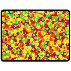 Bubbles Pattern Double Sided Fleece Blanket (large)  by Valentinaart