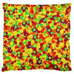 Bubbles Pattern Large Flano Cushion Case (one Side) by Valentinaart