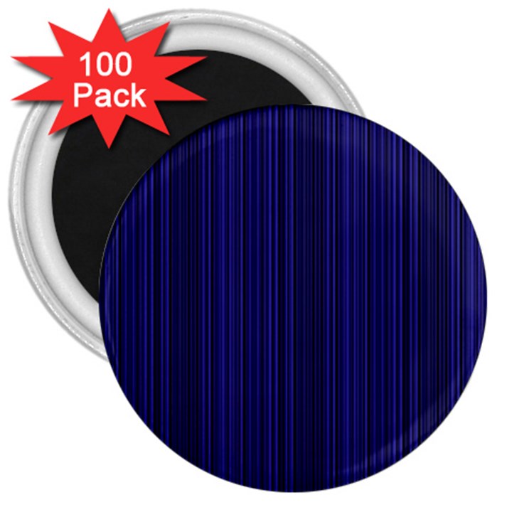 Deep blue lines 3  Magnets (100 pack)