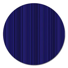 Deep Blue Lines Magnet 5  (round) by Valentinaart