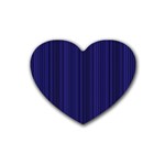 Deep blue lines Heart Coaster (4 pack)  Front