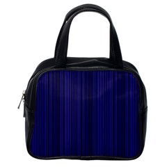 Deep Blue Lines Classic Handbags (one Side) by Valentinaart