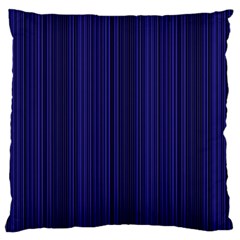 Deep Blue Lines Large Cushion Case (one Side) by Valentinaart