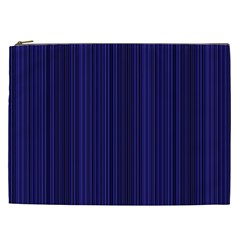 Deep Blue Lines Cosmetic Bag (xxl)  by Valentinaart