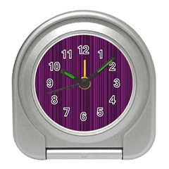 Deep Purple Lines Travel Alarm Clocks by Valentinaart