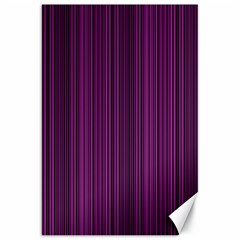 Deep Purple Lines Canvas 20  X 30   by Valentinaart