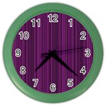 Deep purple lines Color Wall Clocks Front