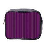 Deep purple lines Mini Toiletries Bag 2-Side Front