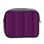 Deep purple lines Mini Toiletries Bag 2-Side Back