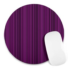 Deep Purple Lines Round Mousepads by Valentinaart