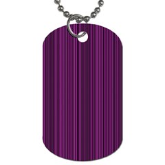 Deep Purple Lines Dog Tag (two Sides) by Valentinaart