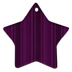 Deep Purple Lines Star Ornament (two Sides) by Valentinaart