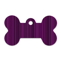 Deep Purple Lines Dog Tag Bone (two Sides) by Valentinaart