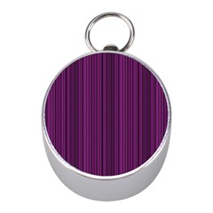 Deep Purple Lines Mini Silver Compasses by Valentinaart