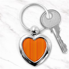 Orange Pattern Key Chains (heart)  by Valentinaart