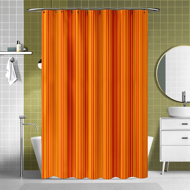 Orange pattern Shower Curtain 48  x 72  (Small) 