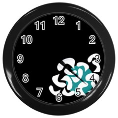 Elegant Abstraction Wall Clocks (black) by Valentinaart