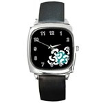 Elegant abstraction Square Metal Watch Front