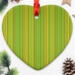 Green Lines Ornament (heart) by Valentinaart