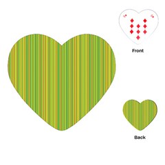 Green Lines Playing Cards (heart)  by Valentinaart