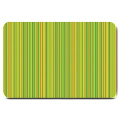 Green Lines Large Doormat  by Valentinaart