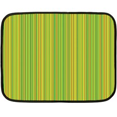 Green Lines Double Sided Fleece Blanket (mini)  by Valentinaart