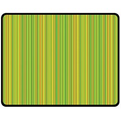 Green Lines Fleece Blanket (medium)  by Valentinaart