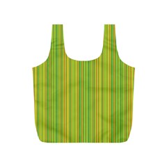 Green Lines Full Print Recycle Bags (s)  by Valentinaart