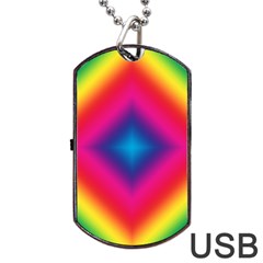 Hippie  Dog Tag Usb Flash (one Side) by Valentinaart