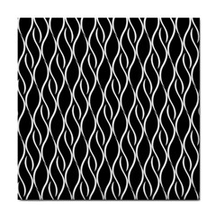 Elegant Black And White Pattern Tile Coasters by Valentinaart