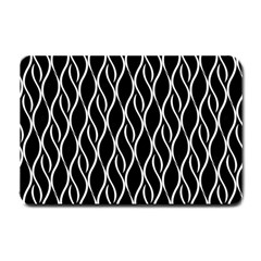 Elegant Black And White Pattern Small Doormat  by Valentinaart