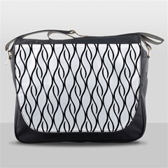 Black And White Elegant Pattern Messenger Bags by Valentinaart