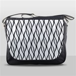 Black and white elegant pattern Messenger Bags Front