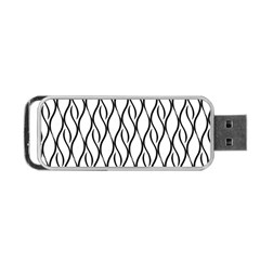 Black And White Elegant Pattern Portable Usb Flash (one Side) by Valentinaart