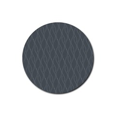 Gray Pattern Rubber Coaster (round)  by Valentinaart