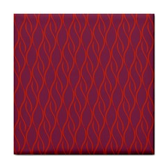 Red Pattern Tile Coasters by Valentinaart