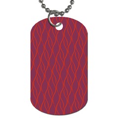 Red Pattern Dog Tag (two Sides)